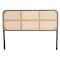 Bali & Pari Lainer Modern Bohemian Black Finished Bayur Wood and Natural Rattan Queen Size Headboard 236-13327-ZORO - alternate 4